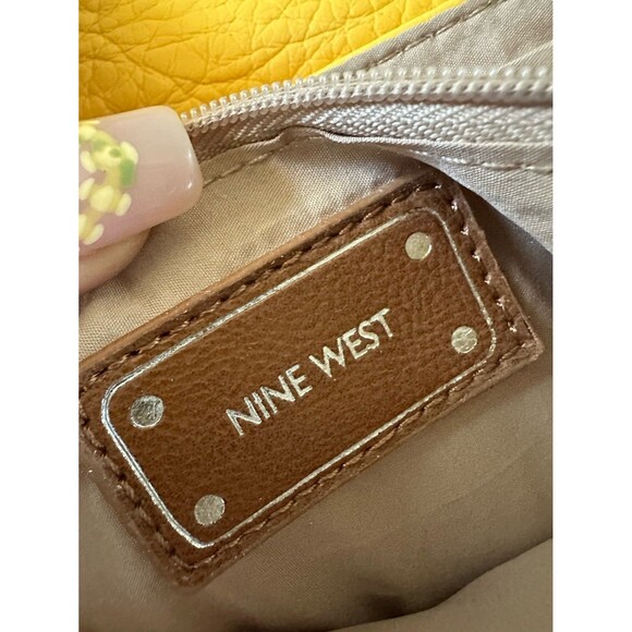 Nine West NWT Archie Yellow Faux Leather Snap Close Partial Chain Crossbody Bag - Picture 6 of 8